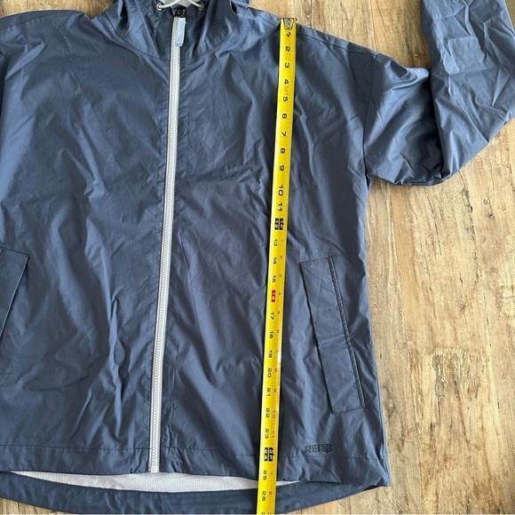 REI Co-op Rain Hooded Jacket Women's Thunder Blue Size Medium - Picture 10 of 10